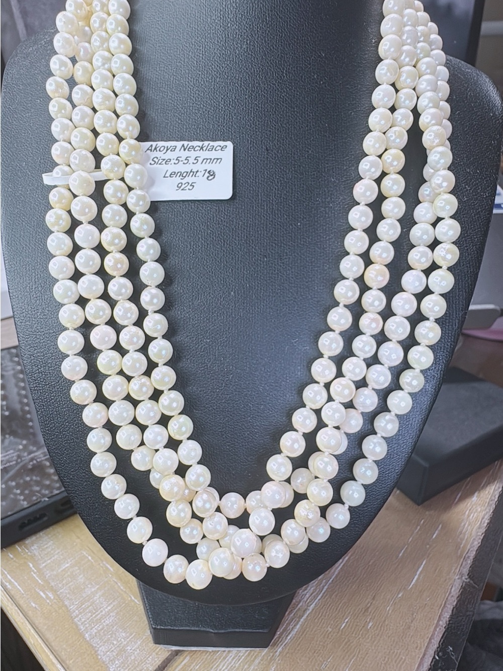 White Pearl Multi-Strand Necklace